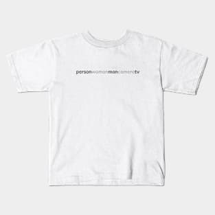 person woman man camera tv Kids T-Shirt